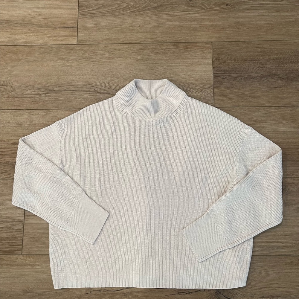 Lululemon Sweater Size 12 - Merino Wool Blend Ribbed - White Opal - New